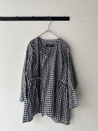 Véritécoeur ギンガムチェックカシュクールブラウス