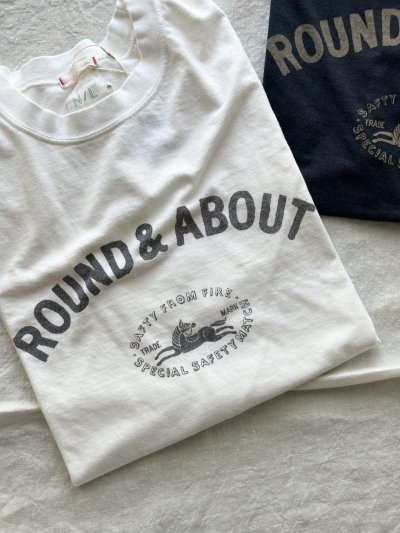 画像2: NATURAL LAUNDRY 硫化染め天竺 ランダバウトプリント半袖T【クリックポスト（185円）発送可能】