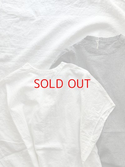 画像1: *sale30%off* prit 綿麻平織 スリーブレスラウンドヘムプルオーバー【クリックポスト（185円）発送可能】