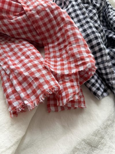 画像4: Veritecoeur ギンガムチェックストール【クリックポスト（185円）発送可能】