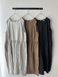 Vlas Blomme Washed Linen Ramie ノースリーブドレス