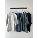 prit 30/1ハイゲージ天竺 × 80/1 タイプライター 切替５分袖Tシャツ【クリックポスト（185円）発送可能】