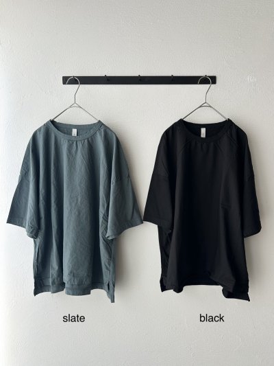 画像3: prit 30/1ハイゲージ天竺 × 80/1 タイプライター 切替５分袖Tシャツ【クリックポスト（185円）発送可能】