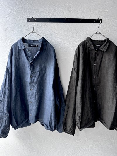 画像1: Véritécoeur 墨染めリネンシャツジャケット
