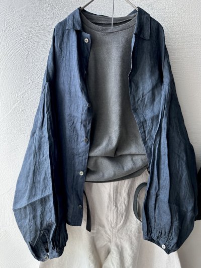 画像7: Véritécoeur 墨染めリネンシャツジャケット
