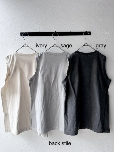 画像4: Véritécoeur Pigment dyeing タンクトップ