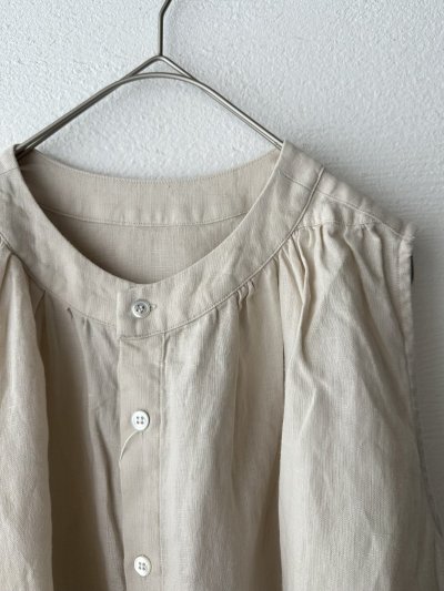 画像4: NATURAL LAUNDRY 40リネン ギャザーノースリ【クリックポスト（185円）発送可能】