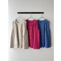 NATURAL LAUNDRY 40リネン ギャザーノースリ【クリックポスト（185円）発送可能】