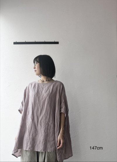 画像3: 【5月末までのご予約でポイント２倍】（予約 / ６月末入荷）　Luminaes 手染めリネン 後ろギャザープルオーバー