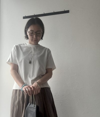 画像2: prit 47/2 スーピマコンパクト天竺 クルーネックボックスTシャツ【クリックポスト（185円）発送可能】