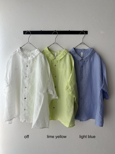 画像2: prit 160/1ラミー ５分袖レギュラービッグシャツ 【クリックポスト（185円）発送可能】