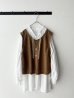 画像1: nouvelles du paradis カットワークレース 2wayレースベスト (1)