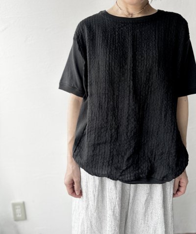 画像5: NATURAL LAUNDRY リネンサッカーストライプ T【クリックポスト（185円）発送可能】