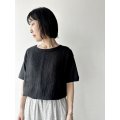 NATURAL LAUNDRY リネンサッカーストライプ T【クリックポスト（185円）発送可能】