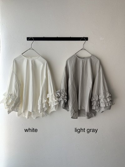 画像2: Gauze# FRILL SLEEVE BLOUSE