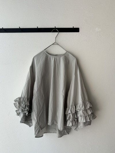 画像3: Gauze# FRILL SLEEVE BLOUSE