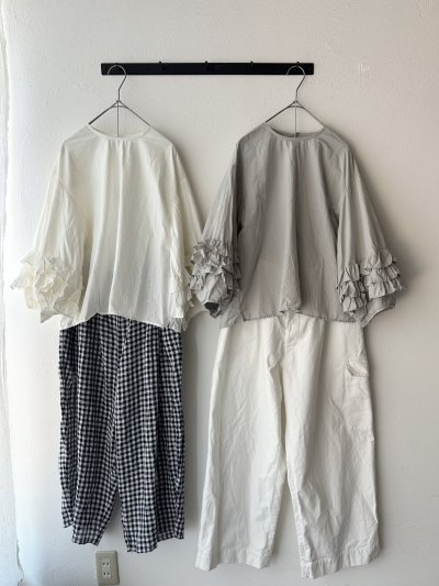 画像7: Gauze# FRILL SLEEVE BLOUSE