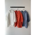 grin 40リネンスクエア6分袖シャツ【クリックポスト（185円）発送可能】