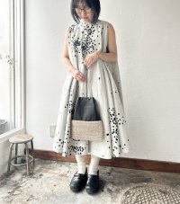 Veritecoeur ペイント柄サークルワンピース