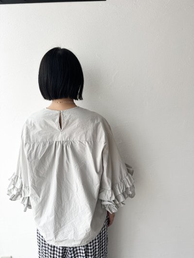 画像6: Gauze# FRILL SLEEVE BLOUSE