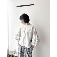 Gauze# FRILL SLEEVE BLOUSE