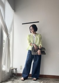 prit 160/1ラミー ワンボタンカーディガン 【クリックポスト（185円）発送可能】
