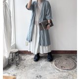 Luminaes 手染めリネン ローブカーディガン