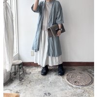 Luminaes 手染めリネン ローブカーディガン