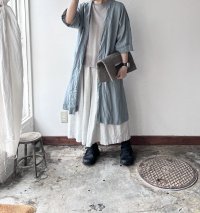 Luminaes 手染めリネン ローブカーディガン