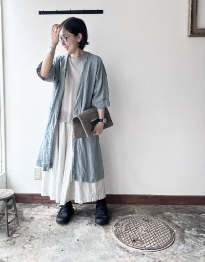 画像2: prit 2/24リネン7G天竺編み クルーネックベスト