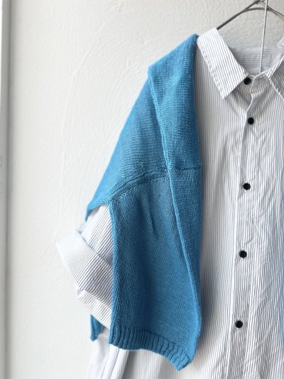 画像1: *sale40%off* prit 2/24リネン7G天竺編み 2way7分袖ワイドカーディガン