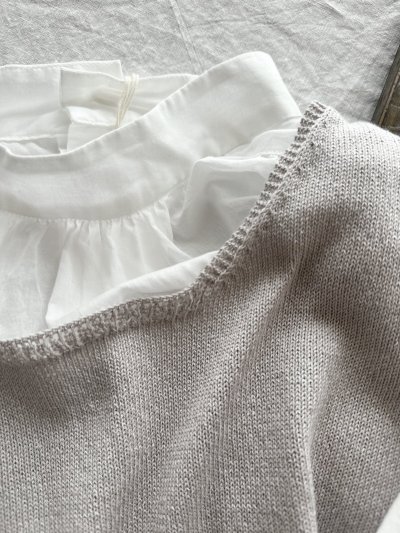画像2: *sale40%off* prit 80/1ローン ５分袖スタンドカラープルオーバー【クリックポスト（185円）発送可能】