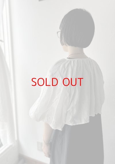 画像1: Gauze# KHADI COTTON LINEN GATHER BORRERO