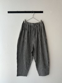 grin 綿麻indiaチェック マヨネーズパンツ