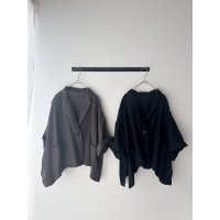 Luminaes 手染めリネン ７分袖ワイドJK