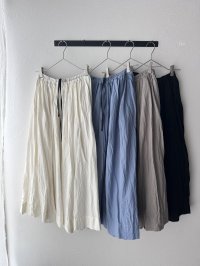 Luminaes ベルギーリネンブロード ギャザースカート