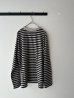 画像9: prit 30/1リサイクルムラ糸天竺ボーダー クルーネックワイドプルオーバー (9)