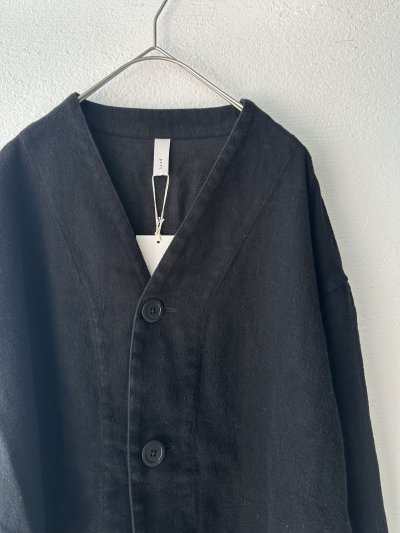 画像5: prit 25/1フレンチリネンツイル起毛 ノーカラージャケット