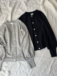 Gauze# TINY FRILL URAKE CARDIGAN