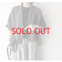 Luminaes 手染めリネン ７分袖ワイドJK