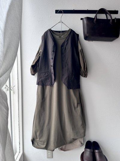 画像4: *sale40%off* grin オーガニックエーゲ海天竺 パフワンピース【レターパックプラス（600円）発送可能】