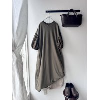 grin オーガニックエーゲ海天竺 パフワンピース【レターパックプラス（600円）発送可能】