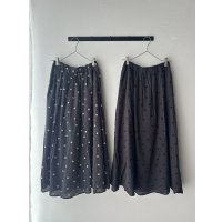 nouvelles du paradis ドットカットジャガード ギャザースカート