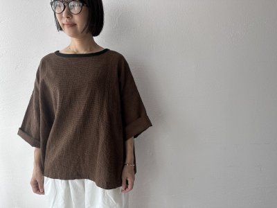 画像1: Luminaes 綿麻千鳥 バイカラー２wayプルオーバー