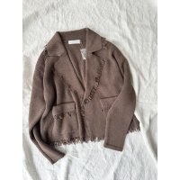 nouvelles du paradis ムーコットンフリンジ ニットジャケット