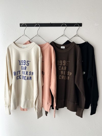 画像2: NATURAL LAUNDRY コットンリネン裏毛 キャロットプリントプルオーバー