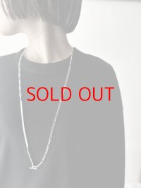 Luminaes_accessory ミルクガラスのメタルネックレス