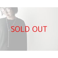 Luminaes_accessory ガンメタビーズのメタルネックレス