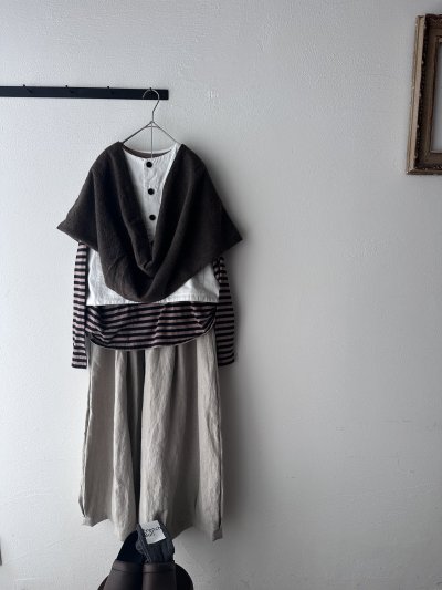 画像4: prit 30/1リサイクルムラ糸天竺ボーダー クルーネックプルオーバー