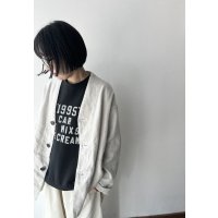 prit 25/1フレンチリネンツイル起毛 ノーカラージャケット